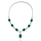 S925 Silver Green Nano Necklace (JN2160Y)
