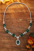 S925 Silver Green Nano Necklace (JN2160Y)