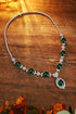 S925 Silver Green Nano Necklace (JN2160Y)