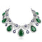 S925 silver cultivated emerald necklace (JSEGN625Y)