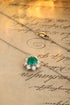 PT950 Cultivated Diamond Cultivated Emerald necklace A (JSEGR232A Platinum)