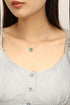 PT950 Cultivated Diamond Cultivated Emerald necklace A (JSEGR232A Platinum)