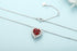 S925 Silver-Cultured Red Gem Necklace A (JN110Y)