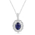 Silver Silver Cultivated Sapphire Necklace A (JSABN047Y)