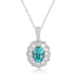 S925 Silver-Cultivated Paraiba Necklace W (JN047Y)