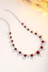 S925 Silver Synthetic Ruby Necklace W (PN2151Y)