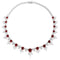 S925 Silver Synthetic Ruby Necklace W (PN2151Y)
