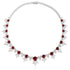 S925 Silver Synthetic Ruby Necklace W (PN2151Y)