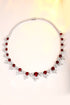 S925 Silver Synthetic Ruby Necklace W (PN2151Y)