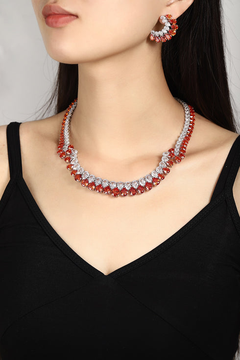 S925 Silver Fanta Imitation Diamond Necklace A (PN2157Y)