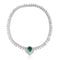 S925 Silver Cultivated Emerald Necklace A (JSEGN2163Y)
