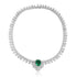 S925 Silver Cultivated Emerald Necklace A (JSEGN2163Y)