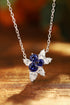 S925 Silver-Cultivated Sapphire Necklace A (JSABN052Y)