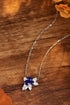 S925 Silver-Cultivated Sapphire Necklace A (JSABN052Y)