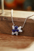 S925 Silver-Cultivated Sapphire Necklace A (JSABN052Y)