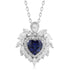 S925 Silver Cultivated Sapphire Necklace A (JSABN019Y)