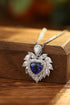 S925 Silver Cultivated Sapphire Necklace A (JSABN019Y)