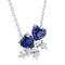 S925 Silver Cultivated Sapphire Necklace A (JSABN016Y)
