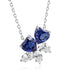 S925 Silver Cultivated Sapphire Necklace A (JSABN016Y)