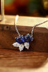 S925 Silver Cultivated Sapphire Necklace A (JSABN016Y)