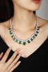 S925 Silver-Green Nano Necklace A (JN2150Y)