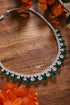S925 Silver-Green Nano Necklace A (JN2150Y)