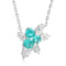 S925 silver cultivated Paraiba Necklace A (JN052Y)