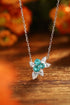 S925 silver cultivated Paraiba Necklace A (JN052Y)