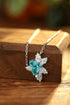 S925 silver cultivated Paraiba Necklace A (JN052Y)