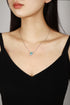 S925 silver cultivated Paraiba Necklace A (JN052Y)