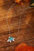 S925 silver cultivated Paraiba Necklace A (JN052Y)