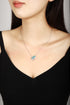 S925 silver cultivated Paraiba Necklace A (JN016Y)