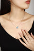 S925 silver cultivated Paraiba Necklace A (JN016Y)