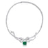 S925 Silver Cultivated Emerald Necklace W (JSEGn2155Y)