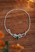 S925 Silver Cultivated Emerald Necklace W (JSEGn2155Y)