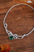 S925 Silver Cultivated Emerald Necklace W (JSEGn2155Y)