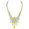 S925 Silver Yellow imitation diamond water Drop Luxury Large Set Chain A (NPSY92012)