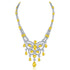 S925 Silver Yellow imitation diamond water Drop Luxury Large Set Chain A (NPSY92012)