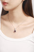 S925 Silver Natural Garnet Necklace A (JN309Y)