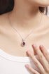 S925 Silver Natural Garnet Necklace A (JN309Y)