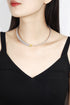 S925 Silver Imitation Yellow diamond necklace (PPSYN535Y)