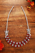 S925 Silver cultivated Red Gem Necklace A (JRURN2100Y)
