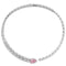 S925 Silver imitation pink Diamond Necklace W (JN535Y)