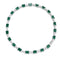S925 Silver Cultivated Emerald Necklace A (JSEGN2084Y)