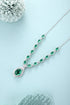 S925 silver cultivated emerald Luxury Set Chain W (JSEGN239Y)