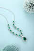 S925 silver cultivated emerald Luxury Set Chain W (JSEGN239Y)
