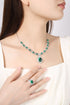 S925 silver cultivated emerald Luxury Set Chain W (JSEGN239Y)