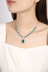 S925 silver cultivated emerald Luxury Set Chain W (JSEGN239Y)