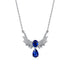 S925 Silver Cultivation Blue Treasure/Blue Gang Necklace A (JSABN022Y)