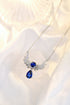 S925 Silver Cultivation Blue Treasure/Blue Gang Necklace A (JSABN022Y)